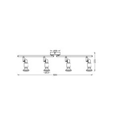 OSRAM ceiling spotlight, white, 4-bulb, metal, GU10 LED 927 dimmable
