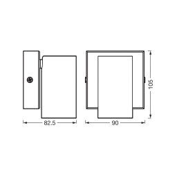 OSRAM OCTAGON wall spotlight, white, 1-bulb, GU10 LED 927 dimmable