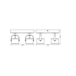 OSRAM LED ceiling light JUPITER PLATE, 4-bulb, silver metal