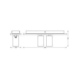 OSRAM ceiling spotlight MERCURY, white, 2 GU10-LED spots dimmable 927