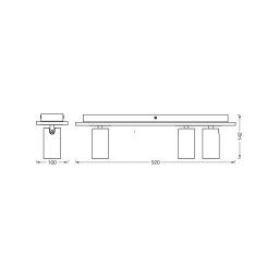 OSRAM ceiling spotlight MERCURY black 3-spot GU10-LED 927 dimmable