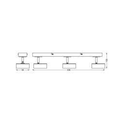OSRAM LED ceiling spotlight PLUTO, black, 3 spots, 3,000 K