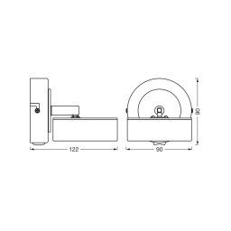 OSRAM LED ceiling spotlight PLUTO, white, 1 spot, metal 3,000 K