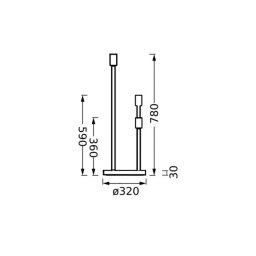 OSRAM DECOR STICK floor lamp, beige, height 78 cm, 3-bulb