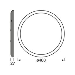 OSRAM ORBIS ULTRA SLIM LED ceiling lamp, white, Ø 40 cm, dimmable