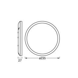 OSRAM LED ceiling lamp ORBIS ULTRA SLIM, black, Ø 24 cm, dimmable