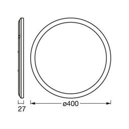 OSRAM LED ceiling lamp ORBIS ULTRA SLIM, black, Ø 40 cm dimmable