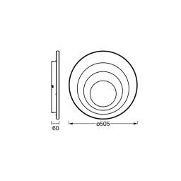 OSRAM LED ceiling lamp ORBIS SPIRAL ROUND Ø 52 cm white up/down