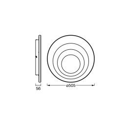 OSRAM LED ceiling lamp ORBIS SPIRAL ROUND, Ø 51 cm, white 42 W