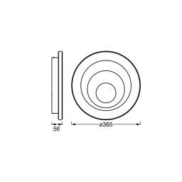 OSRAM LED ceiling lamp ORBIS SPIRAL ROUND, Ø 37 cm, white 38 W