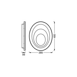 OSRAM LED ceiling light ORBIS SPIRAL OVAL, Ø 49 cm white 37 W