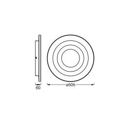 OSRAM LED ceiling lamp ORBIS SPIRAL LOOP 51 cm white Sidelight