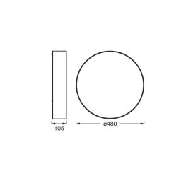 OSRAM ORBIS PARIS ceiling light, black, Ø 48 cm, textile E27