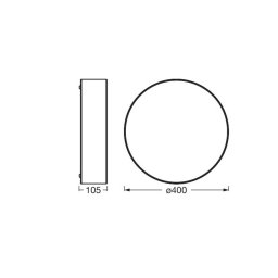 OSRAM ORBIS PARIS ceiling light, white, Ø 40 cm, textile, E27