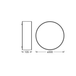 OSRAM ORBIS PARIS ceiling light, brown, Ø 30 cm, textile, E27