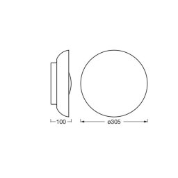 OSRAM ORBIS Milan ceiling light, black, Ø 31 cm, metal/glass