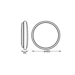 OSRAM ORBIS LONDON LED ceiling lamp, black, Ø 48 cm, metal
