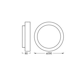 OSRAM ORBIS MADRID ceiling light, wood, Ø 29 cm, metal/glass