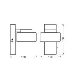 OSRAM ORBIS FLAME LED wall light, black, metal, IP44 CCT