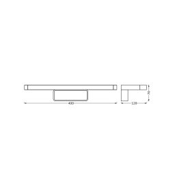 OSRAM ORBIS DISC BAR LED wall lamp, black, 40 cm, IP44 CCT