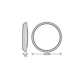 OSRAM ORBIS DUBLIN LED ceiling light, Ø 39 cm, silver metal