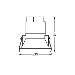 OSRAM LED recessed spotlight TWIST, white/silver, 830 Ø 9.3 cm metal