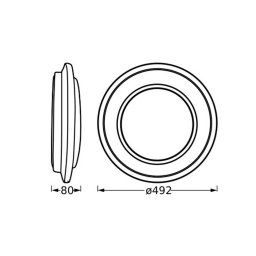 OSRAM ORBIS BERLIN LED ceiling lamp, black, Ø 49 cm, metal