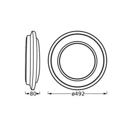 OSRAM ORBIS BERLIN LED ceiling light, silver, Ø 49 cm metal
