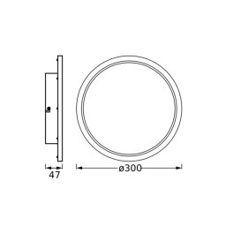 OSRAM LED ceiling light BATHROOM, black, Ø 30 cm, IP44 CCT