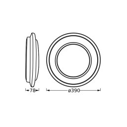 OSRAM ORBIS BERLIN LED ceiling light, black, Ø 39 cm, metal