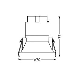 OSRAM LED recessed spotlight TWIST, white/silver, 840, Ø 7 cm, metal