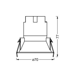 OSRAM LED recessed spotlight TWIST, white/white, 840, Ø 7 cm, metal
