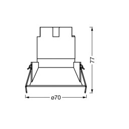 OSRAM LED recessed spotlight TWIST, white/silver, 830, Ø 7 cm, metal