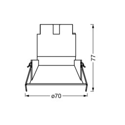OSRAM LED recessed spotlight TWIST, white/white, 830, Ø 7 cm, metal
