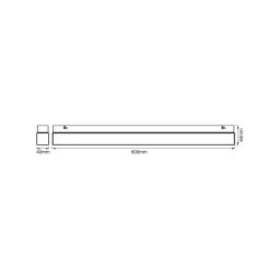OSRAM LED wall light SQUARE, white, length 60 cm, CCT, IP44