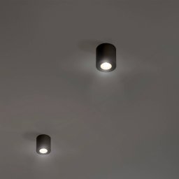 OSRAM ROUND ceiling spotlight, black, Ø 8 cm, metal, GU10