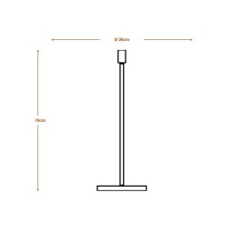 OSRAM DECOR STICK floor lamp, beige, height 78 cm, 1 x E27