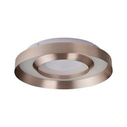 Brilliant LED ceiling lamp Onix, Ø 40 cm, rose gold, metal
