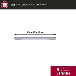 Paulmann URail ZigBee central power feed, matt chrome, long