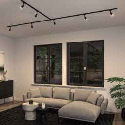 Paulmann URail track spotlight Salt, matt black, GU10