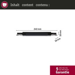 Paulmann URail rail adapter Zigbee dimmable/switch, matt chrome