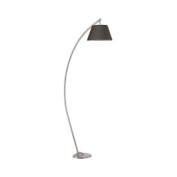 ONLI Sinea floor lamp, silver/black, height 110 cm, iron, textile
