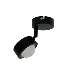 Lindby spotlight Jyla, black, lens, 4,200 K, Ø 8 cm, GX53