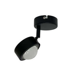 Lindby spotlight Jyla, black, lens, 3,000 K, Ø 8 cm, GX53