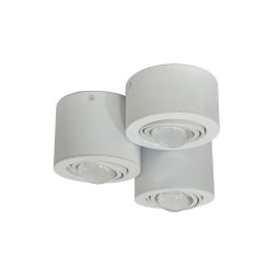 Lindby downlight Jyla, white, 4,200 K, 3-bulb, lens, GX53
