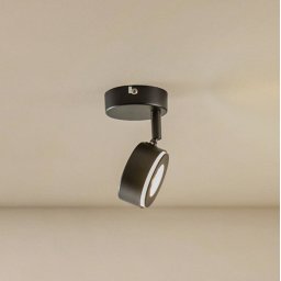 Lindby spotlight Jyla, black, 2,700 K, Ø 8 cm, GX53