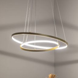 Eko-Light HOOP LED pendant light, 51 W, Ø 60 cm, 4,000 K, gold