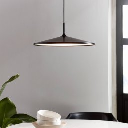 Nordlux Balance LED pendant light, 3-step dimmable, black, Ø 42 cm
