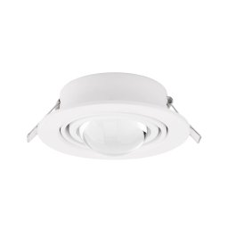 Lindby recessed spotlight Jyla, white, 4,200 K, Ø 13 cm, lens