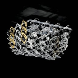 Novaresi Murano glass ceiling light Quadrus